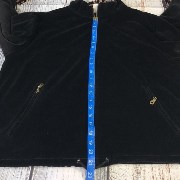JASON MAXWELL Black Velour Fleece Women Size M - Picture 9 of 11